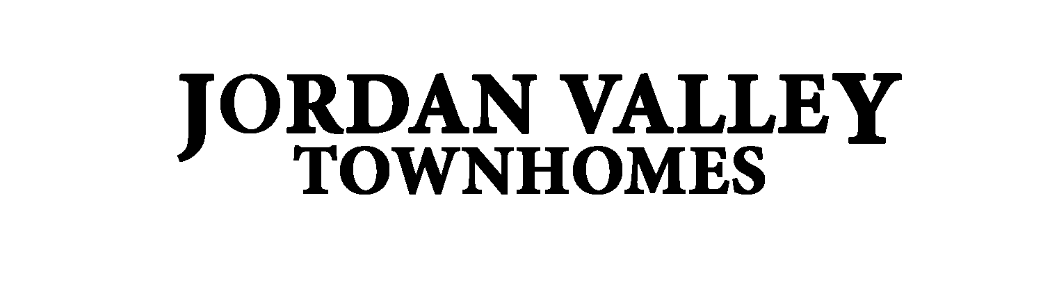 The image displays the text "JORDAN VALLEY TOWNHOMES" in a large, bold font.